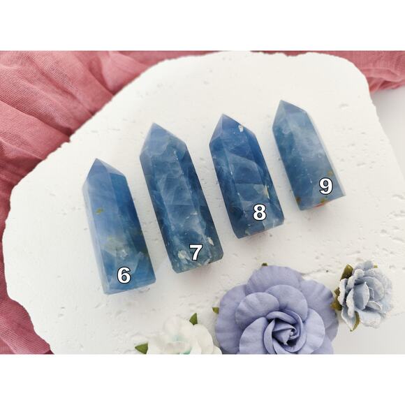 Celestite Tower Spiritual Awareness Crystals - Picture 9 of 9